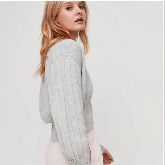 Aritzia Wilfred Plunge Front Cardigan - Picture 2 of 13